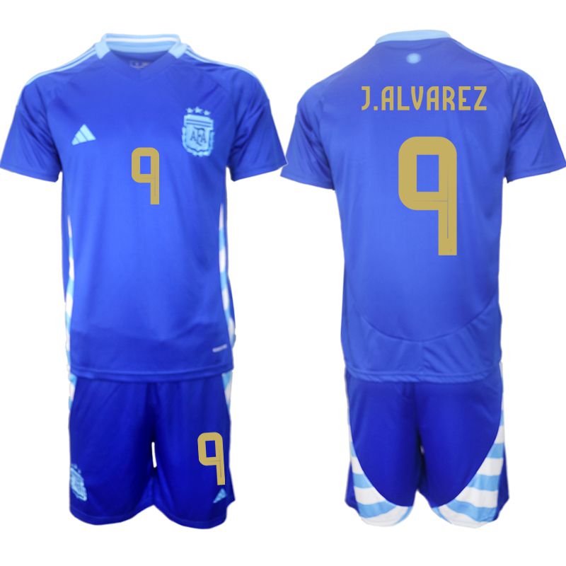Men 2024-2025 Season Argentina away blue 9 Soccer Jerseys